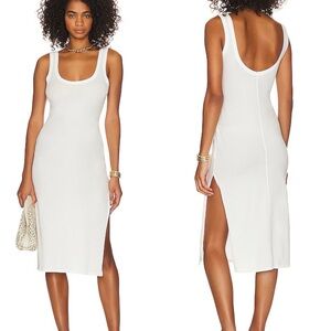 Green the Willa Tank Dress in White
Tularosa